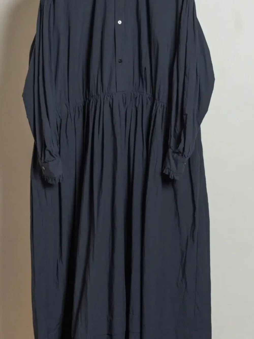 long sleeve maxi dress zara NWT PRINTED BLACK Ecru XS,S,M gathered fabric and a straight hem. Zara | Dresses | Zara